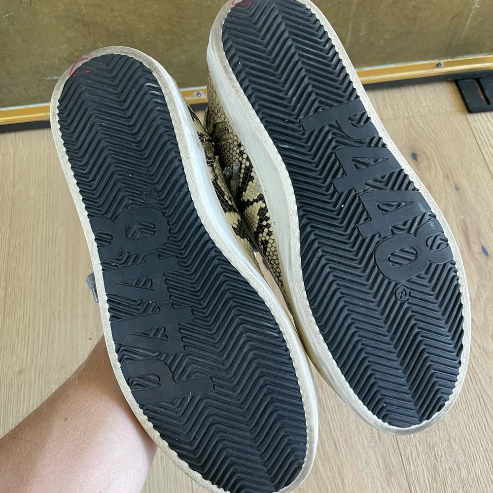P448 Skate Python Snakeskin Leather High Top Sneakers 38 US 8 - Picture 7 of 11